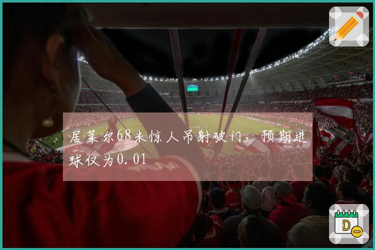 居莱尔68米惊人吊射破门，预期进球仅为0.01
